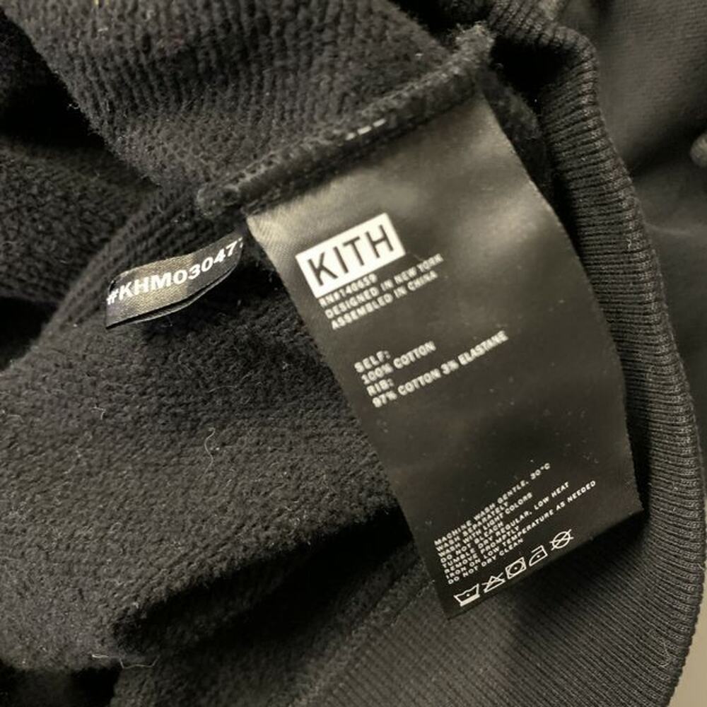 KITH Size L Black Graphic Cotton Hooded Sweatshirt - Picture 6 of 8